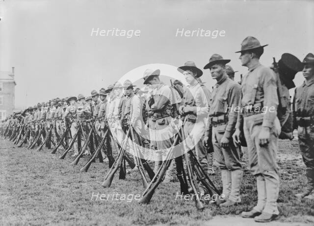 Marines now in France, 1917. Creator: Bain News Service.