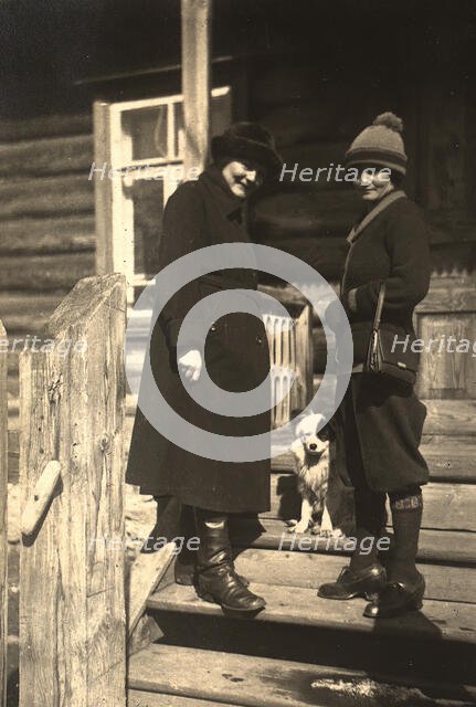 Nell Fis with a Finnish Friend Tika, 1924. Creator: Unknown.