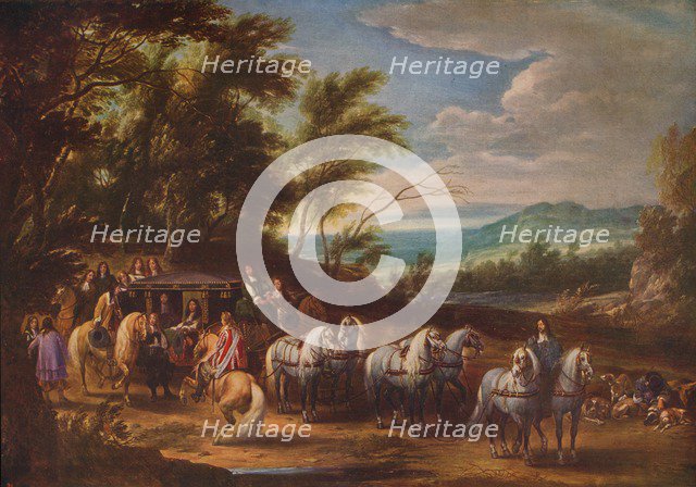 'Philippe Francois d'Arenberg meeting Troops', 1662, (c1915). Artist: Adam Frans van der Meulen.