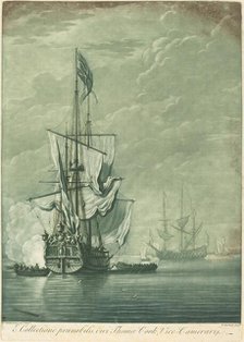 Shipping Scene from the Collection of Thomas Cook, 1720s. Creator: Elisha Kirkall.