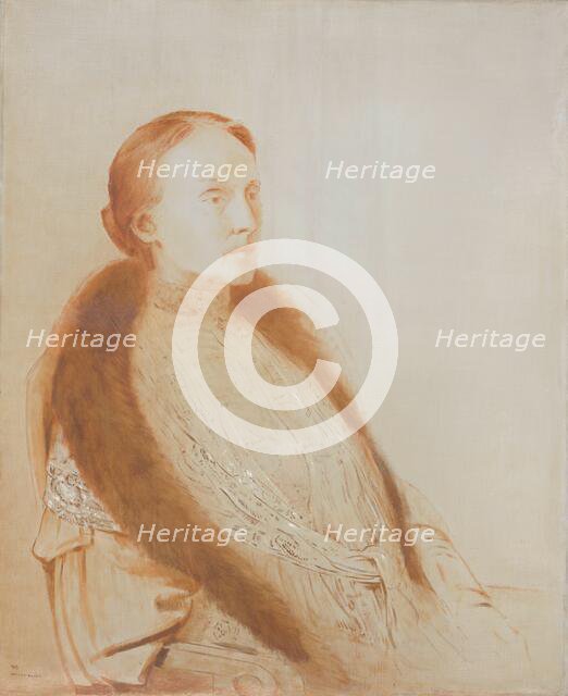 Portrait of A.M.L. Bonger-van der Linden, 1905. Creator: Odilon Redon.