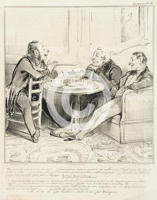 Une autre fois je fis encore un bon tour.., 1838. Creator: Honore Daumier.