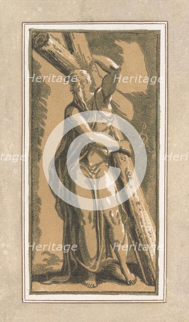 St. Andrew, Facing Forward, Head Turned to Left, before 1749. Creator: Anton Maria Zanetti.