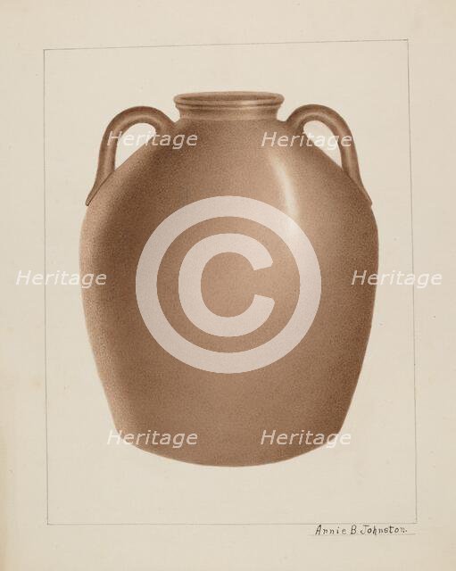 Stoneware Jar, c. 1937. Creator: Annie B Johnston.
