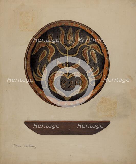 Pa. German Plate, c. 1940. Creator: Aaron Fastovsky.