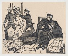 The double murder in Puente de los Gallos, ca. 1905-1910., ca. 1905-1910. Creator: José Guadalupe Posada.