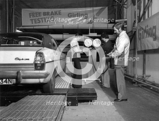 M.O.T. test 1979. Creator: Unknown.