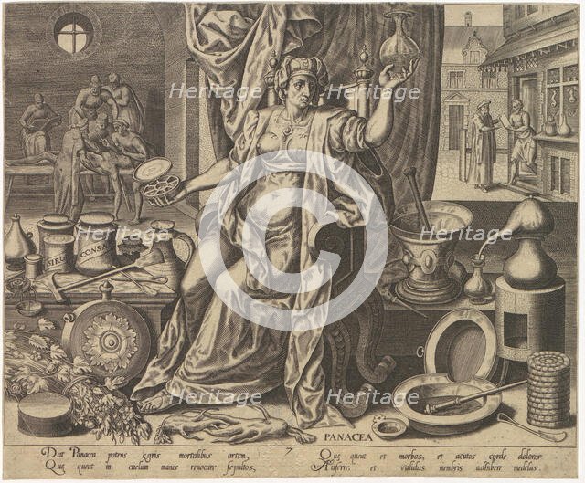 Panacea, 1574. Creator: Galle, Philipp (Philips) (1537-1612).