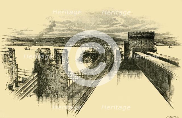 'The Bridges, from Conway Castle', 1898. Creator: Unknown.