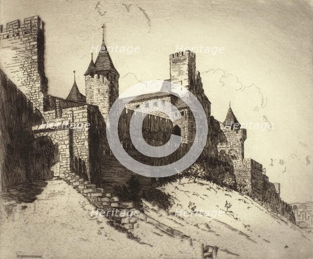 Carcasonne, c1900-1938. Creator: George Charles Aid.