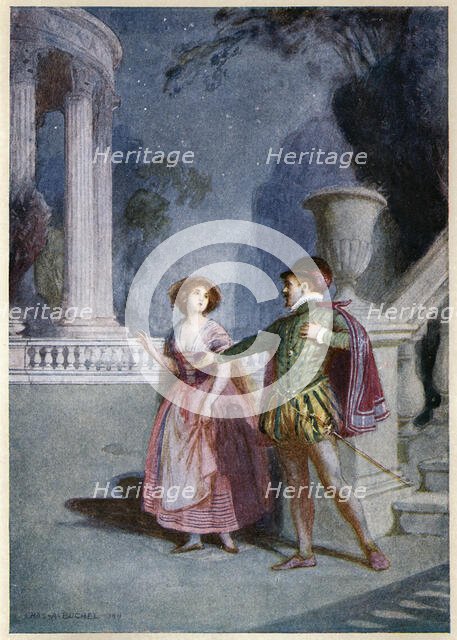 Scene from Mozart's opera Don Giovanni 1787 (c1914).  Artist: Charles A Buchel