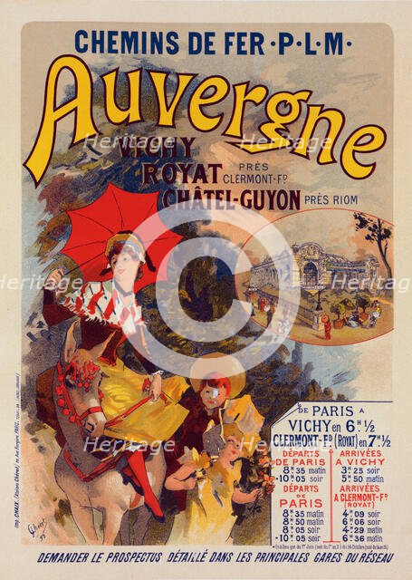 Affiche pour la Compagnie P.-L.-M. "L'Auvergne", c1899. Creator: Jules Cheret.