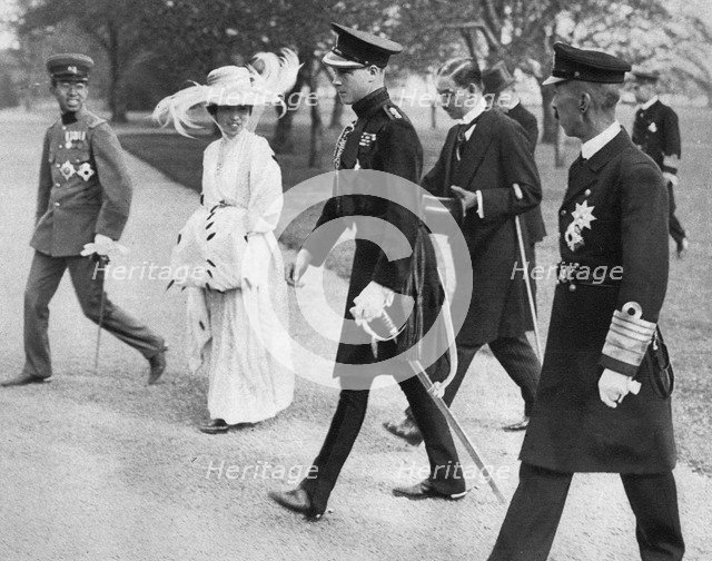 The Prince of Wales with the Empress and Crown Prince of Japan, Tokyo, 1922. Artist: Unknown