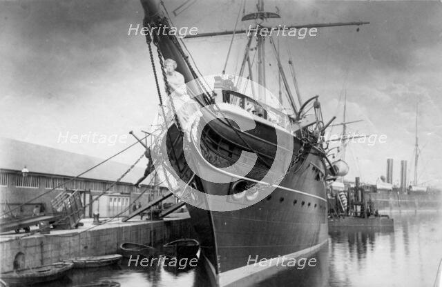 Ship in the port of Southampton, 1878. Creator: Henry Taunt.