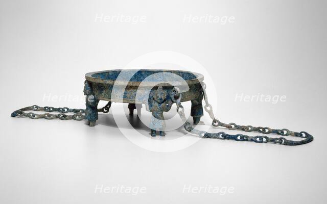 Basin with Figural Feet (Lu), Eastern Zhou dynasty, Warring States period, 5th/4th century B.C. Creator: Unknown.