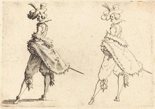 Gentleman Viewed from the Side, c. 1617. Creator: Jacques Callot.