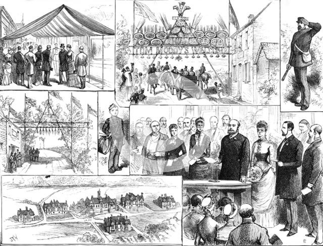 Opening of the Homes for Little Boys at Swanley by the Prince and Princess of Wales, 1883. Creator: Unknown.