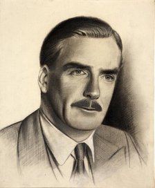 Anthony Eden, 1st Earl of Avon, between 1939 and 1946. Creators: Central Office of Information, Unknown.