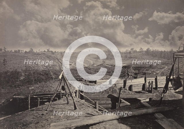 Rebel Works in Front of Atlanta, Georgia No. 5, 1860s. Creator: George N. Barnard.