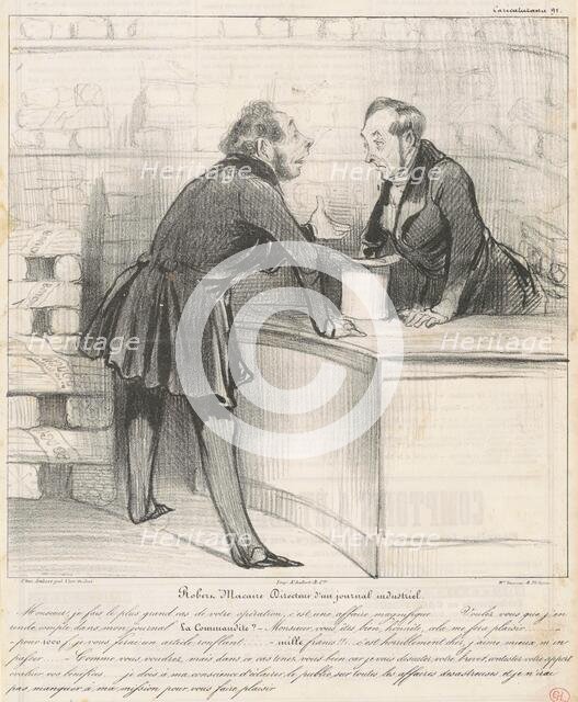 Robert Macaire Directeur, 19th century. Creator: Honore Daumier.