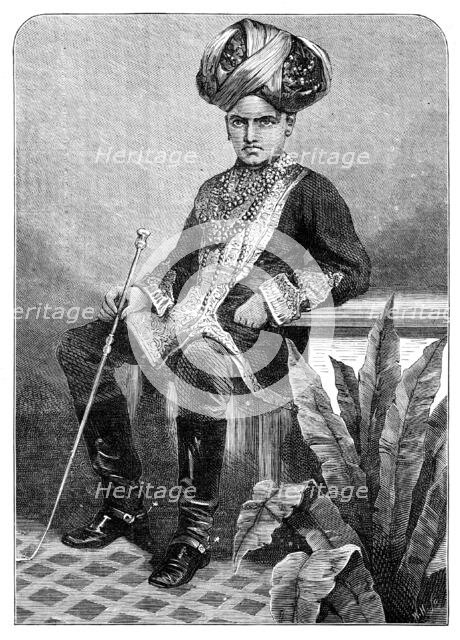 The Maharajah of Mysore in his childhood, 1881. Creator: Unknown.