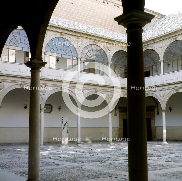 View of the courtyard of the University of Baeza, where Antonio Machado taught between 1912 and 1…