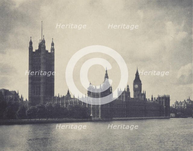 The houses of parliament. From the album: Photograph album - London, 1920s. Creator: Harry Moult.
