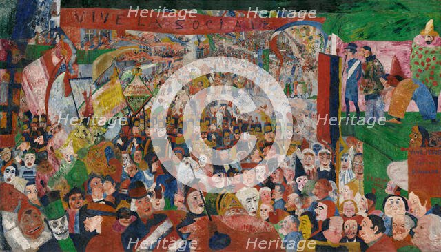 Christ's Entry into Brussels in 1889, 1888. Creator: James Ensor.