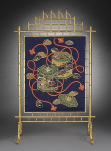 Fire Screen, c. 1870-1880. Creator: Unknown.