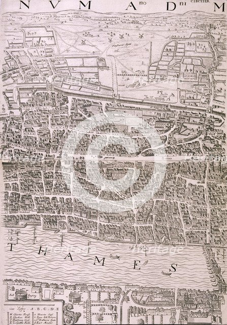 Map of London, 1560 Artist: George Vertue