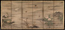 Birds and Flowers in a Landscape of the Four Seasons, second half of the 1500s. Creator: Sessh? T?y? (Japanese, 1420-1506), follower of.