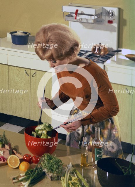 Kitchen scene, Warwick, Warwickshire, 1966. Artist: Michael Walters