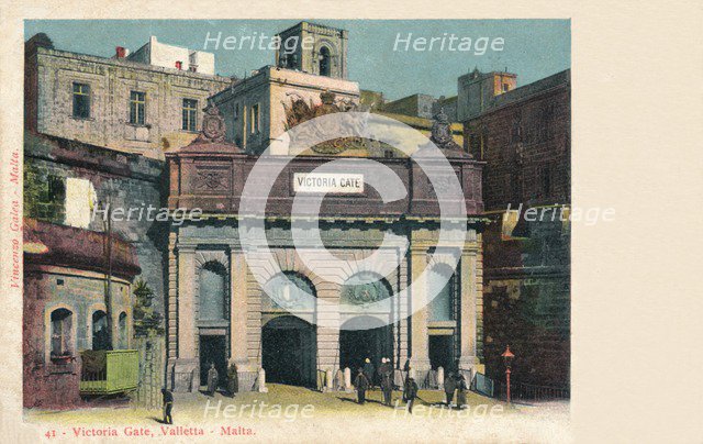 'Victoria Gate, Valletta - Malta', c1900. Artist: Unknown.
