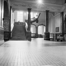 The grand staircase, Great Central Hotel, 222 Marylebone Road, London, 1970. Artist: John Gay