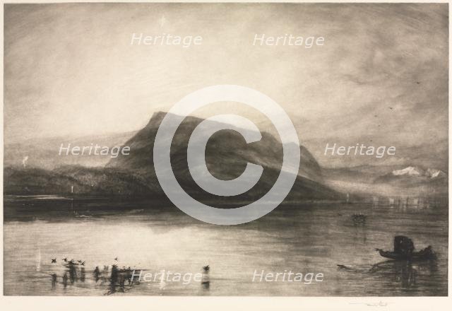 Mt. Rigi at Dawn, 1910. Creator: Frank Short (British, 1857-1945).