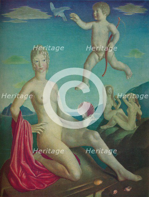 'Venus and Cupid', 1924. Artist: Collin Unwin Gill.
