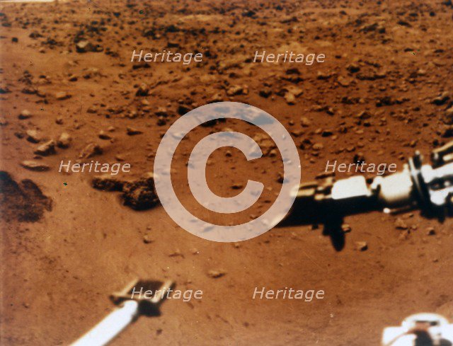 Sample scoop and arm, Viking 1 Mission to Mars, 1976. Creator: NASA.