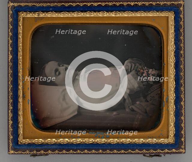 Untitled (Post-Mortem Portrait of a Girl), 1855. Creator: Unknown.