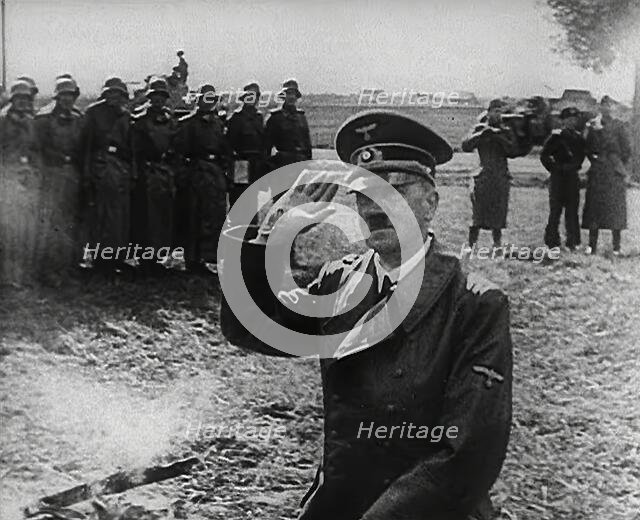 Adolf Hitler Saluting German Troops, 1941. Creator: British Pathe Ltd.
