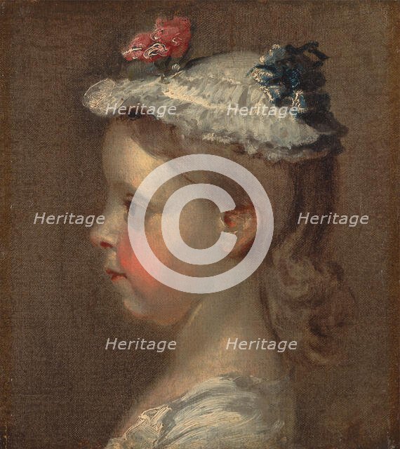 Study of a Girl's Head, ca. 1745. Creator: William Hogarth.