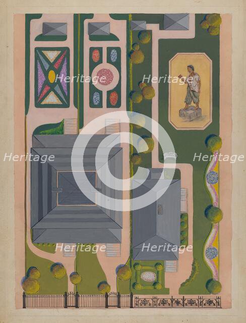 Ward and Green Gardens, c. 1936. Creator: Meyer Goldbaum.