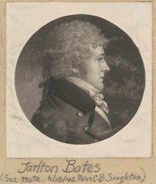 Tarlton Bates, 1798-1803. Creator: Charles Balthazar Julien Févret de Saint-Mémin.