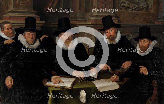 Four Regents and the ‘House Father’ of the Amsterdam Lepers’ Asylum, 1624. Creator: Werner Jacobsz. van den Valckert.