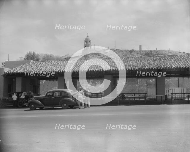 Inspection station on the California-Arizona state line, Yuma, Arizona, 1937. Creator: Dorothea Lange.