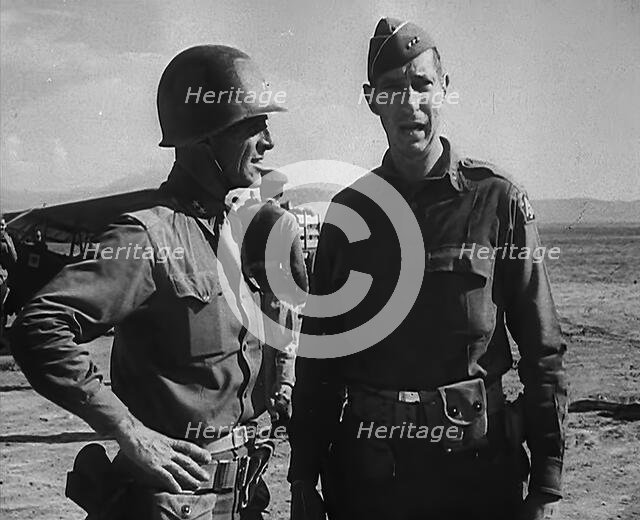 General Mark W. Clark With Another Soldier, 1943-1944. Creator: British Pathe Ltd.