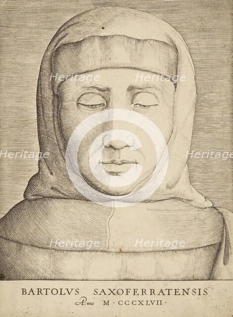 Portrait of Bartolus de Saxoferrato (1313-1357). Creator: Vico, Enea (1523-1567).