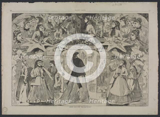 Opening Day in New York, 1868. Creator: Winslow Homer (American, 1836-1910).