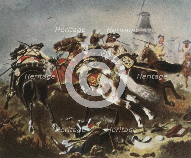 Cavalry engagement at Rossbach, 5 November 1757, (1936).  Creator: Unknown.