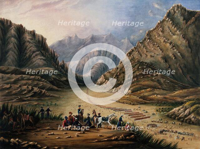 Cavalry drill in the mountains, Afghanistan. Creator: Unknown.