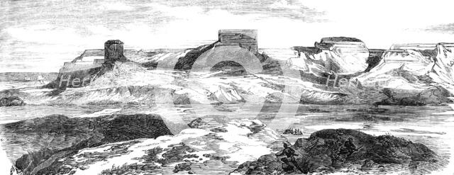 The Nebraska and Kansas Territory: Ancient Bluff Ruins, Nebraska, 1856.  Creator: Unknown.